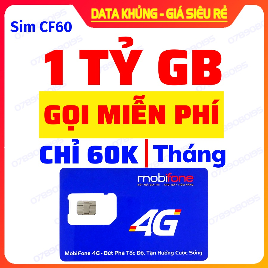 Sim Mobifone nghe gọi, vào mạng full cả tháng, mua sim dùng được luôn tháng đầu