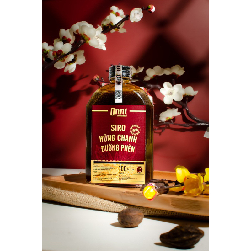 Siro ho húng chanh đường phèn Onni homemade Việt Nam