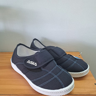 Giày Asia xanh đen quai dán