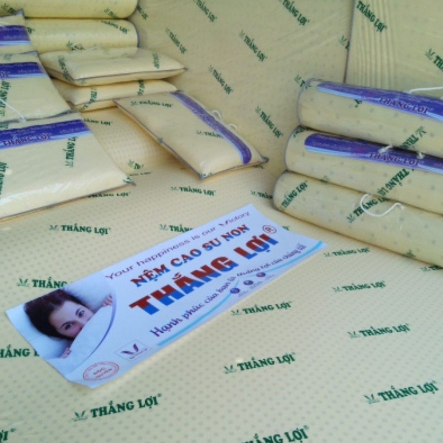 Nệm Cao Su Non Thắng Lợi foam thiên Nhiên cao 10cm 1m 1m2 1m4 1m6 1m8  Bảo Hành 15 Năm Đạt Thắng