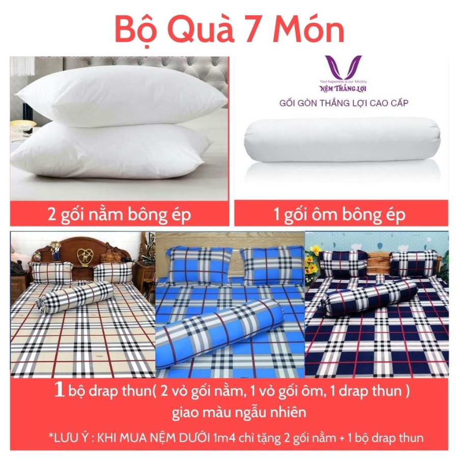 Nệm Cao Su Non Thắng Lợi foam thiên Nhiên cao 10cm 1m 1m2 1m4 1m6 1m8  Bảo Hành 15 Năm Đạt Thắng