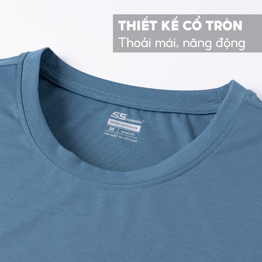 Áo Phông Nam Tay Ngắn 5S FASHION Phối Màu, Vải Cotton Premium Cao Cấp, Thoáng Mát, Trẻ Trung (TSO23001)