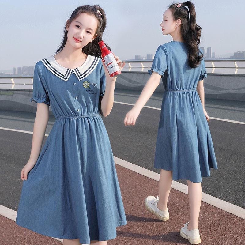 Váy jeans cho bé gái size đại BEESHOP H24011