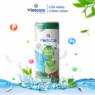 [COMBO 6 LON] sữa dừa matcha Vietcoco 240ml