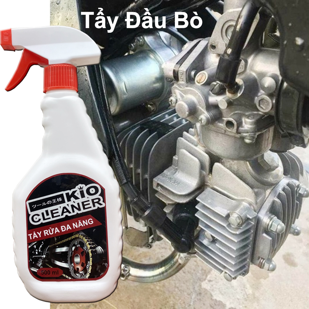 Dung dịch tẩy rửa đầu bò, lốc máy Kio Cleaner Kiotool đa năng , tẩy rỉ sét, vỏ xe 500 ml