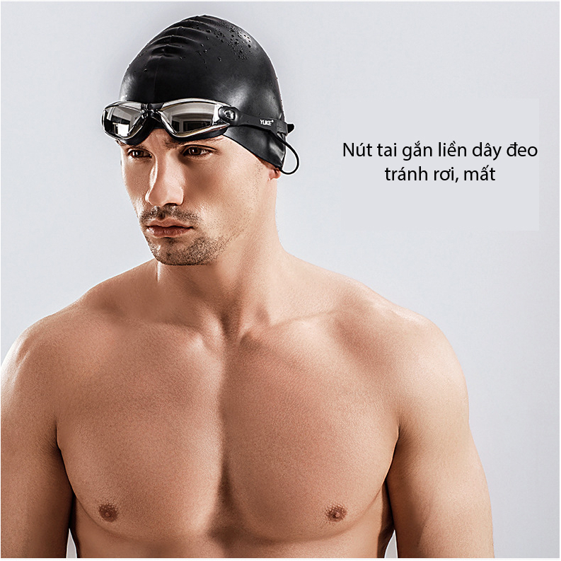 Kính Bơi YLIKE Tráng Gương Kèm Mũ Bơi Nút Tai Bịt Mũi Túi Đựng Đồ Bơi
