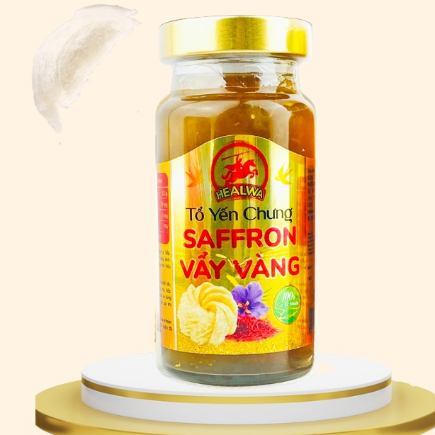 Tổ yến chưng Saffron Vẩy vàng đường phèn cao cấp Healwa  tăng cường miễn dịch