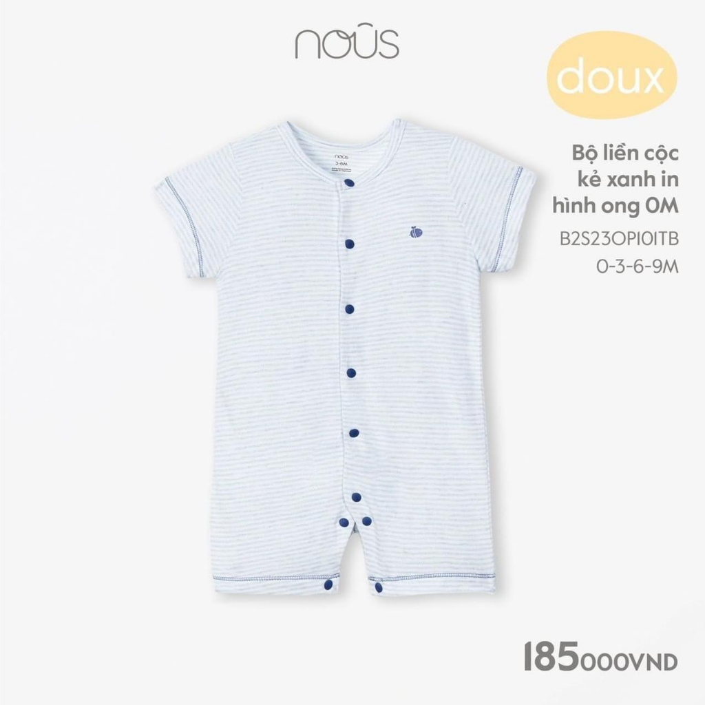NOUS-body cộc tay phối màu cho bé nữ và bé nam