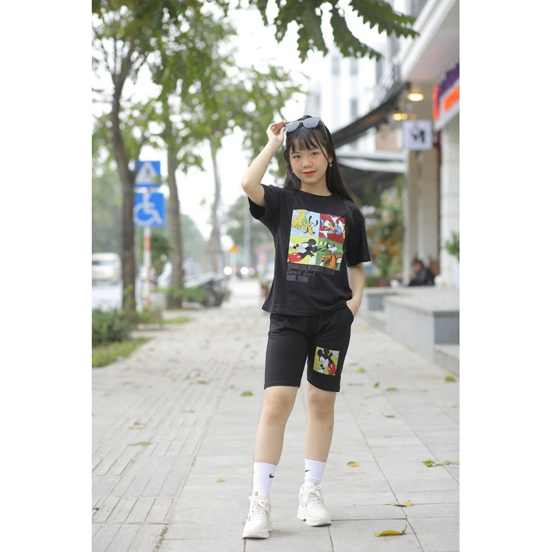 bộ thun bé gái chất cotton mềm mịn