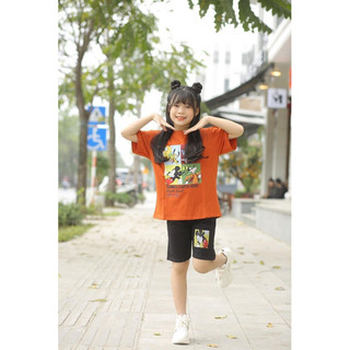 bộ thun bé gái chất cotton mềm mịn
