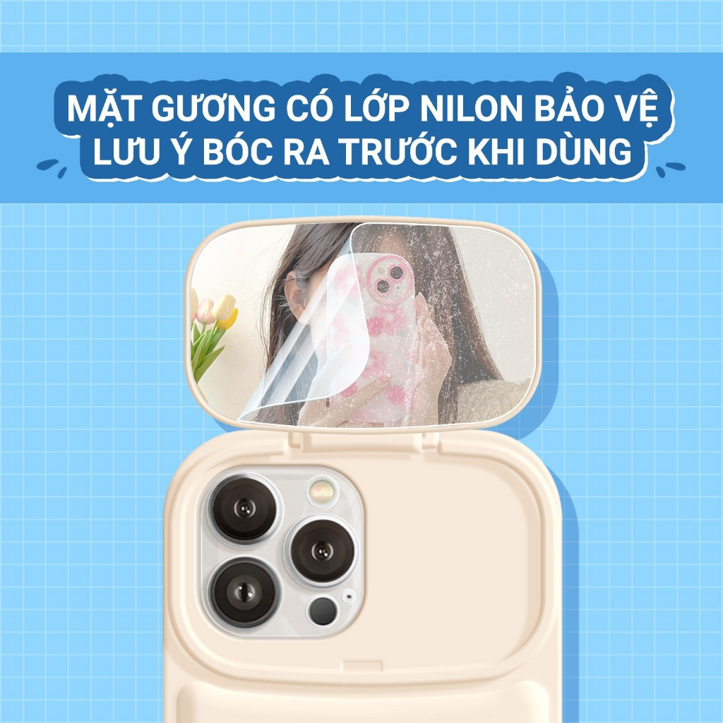 Ốp lưng điện thoại iphone gương selfie Smoke Bear cho iphone 6 6plus 6s 6splus 7 7plus 8 8plus x xs 11 12/13 14 pro max