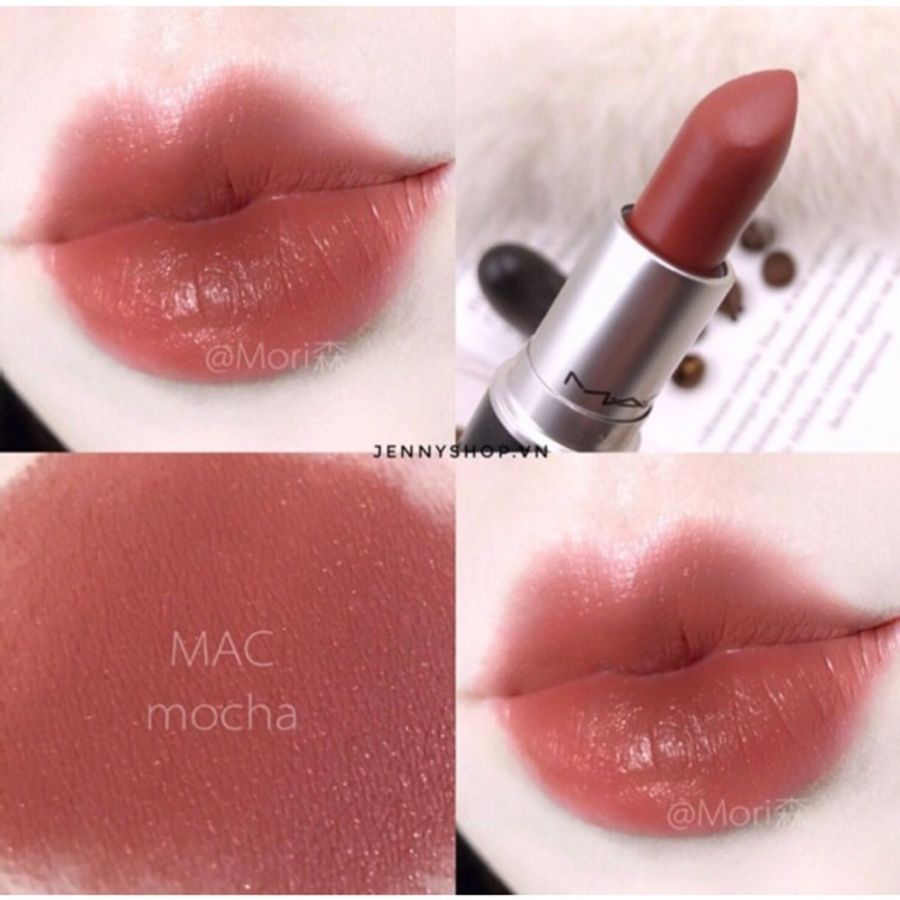 Son MAC Mocha Satin 813 Màu Cam Đất Nhẹ Nhàng