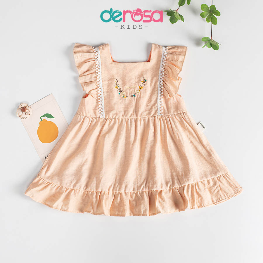 Váy hai dây bé gái DEROSA KIDS đầm mùa hè cho bé từ 9 - 36 tháng DSB23-180V