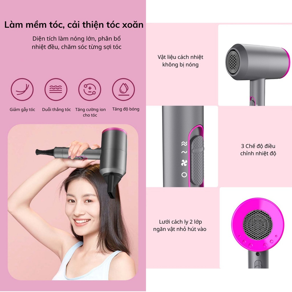Máy sấy tóc cao cấp dùng cho salon Weilaiya, 1800W
