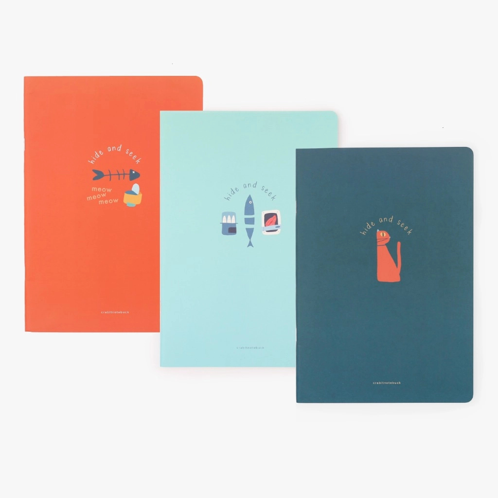 Vở Ô Vuông Crabit 1625 120 Trang - Hide & Seek Mèo (Giao Mẫu Ngẫu Nhiên)