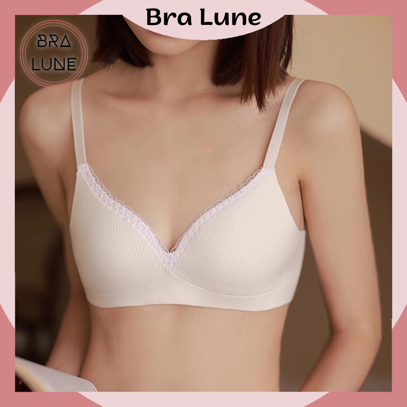 Áo ngực nữ đúc su viền ren mút mỏng BRALUNE , áo lót nữ không gọng tôn vòng 1 sexy mã ANM-10 | BigBuy360 - bigbuy360.vn