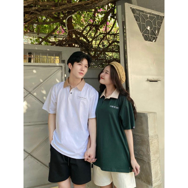 Áo Polo Phối Màu Unisex Cheecky Chất Liệu 100% Thun Cotton Lạnh Cute Trẻ Trung