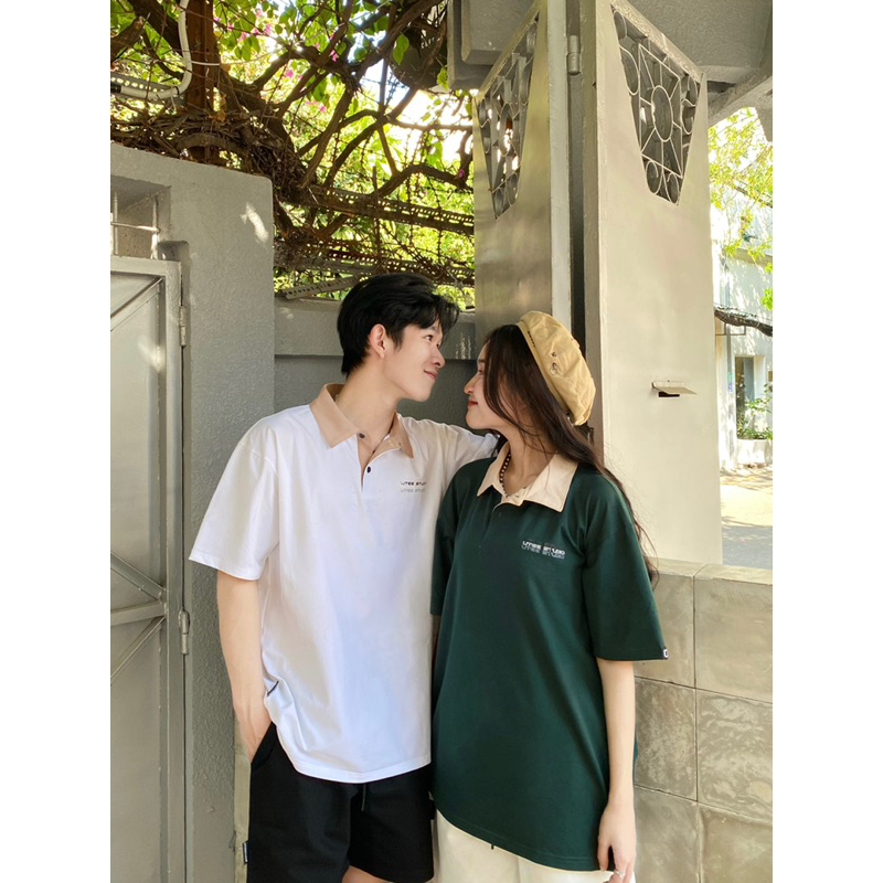 Áo Polo Phối Màu Unisex Cheecky Chất Liệu 100% Thun Cotton Lạnh Cute Trẻ Trung