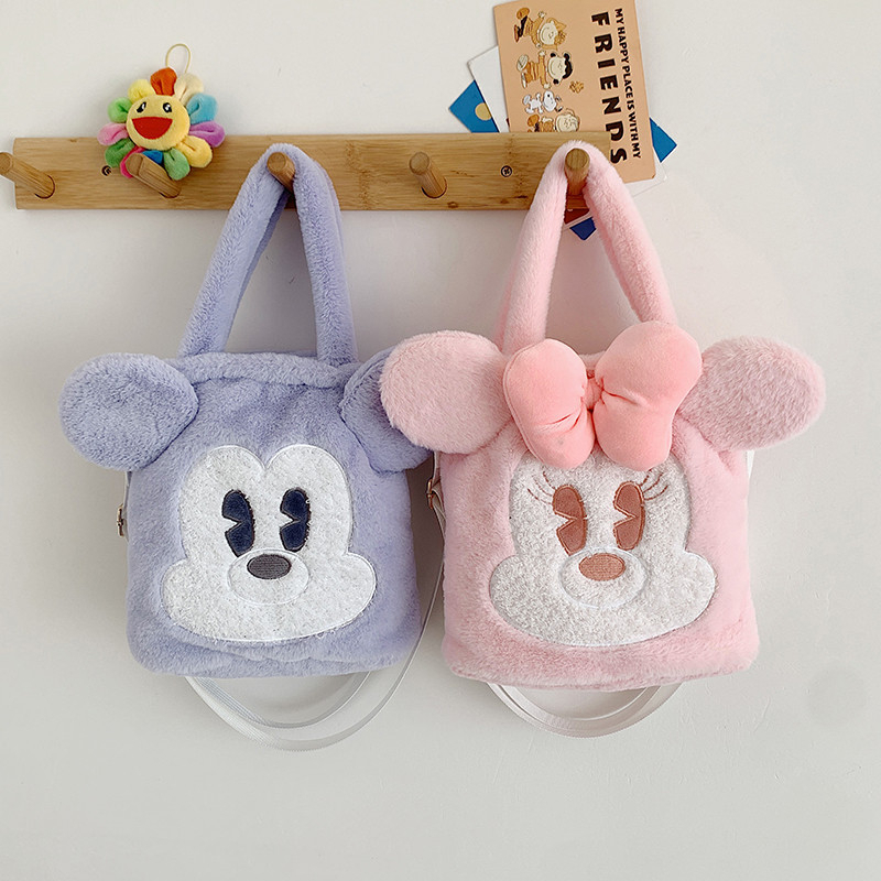 Túi tote Chuột MICKEY có dây đeo chéo Size Lớn phong cách ulzzang hoạt hình siêu đáng yêu cho học sinh