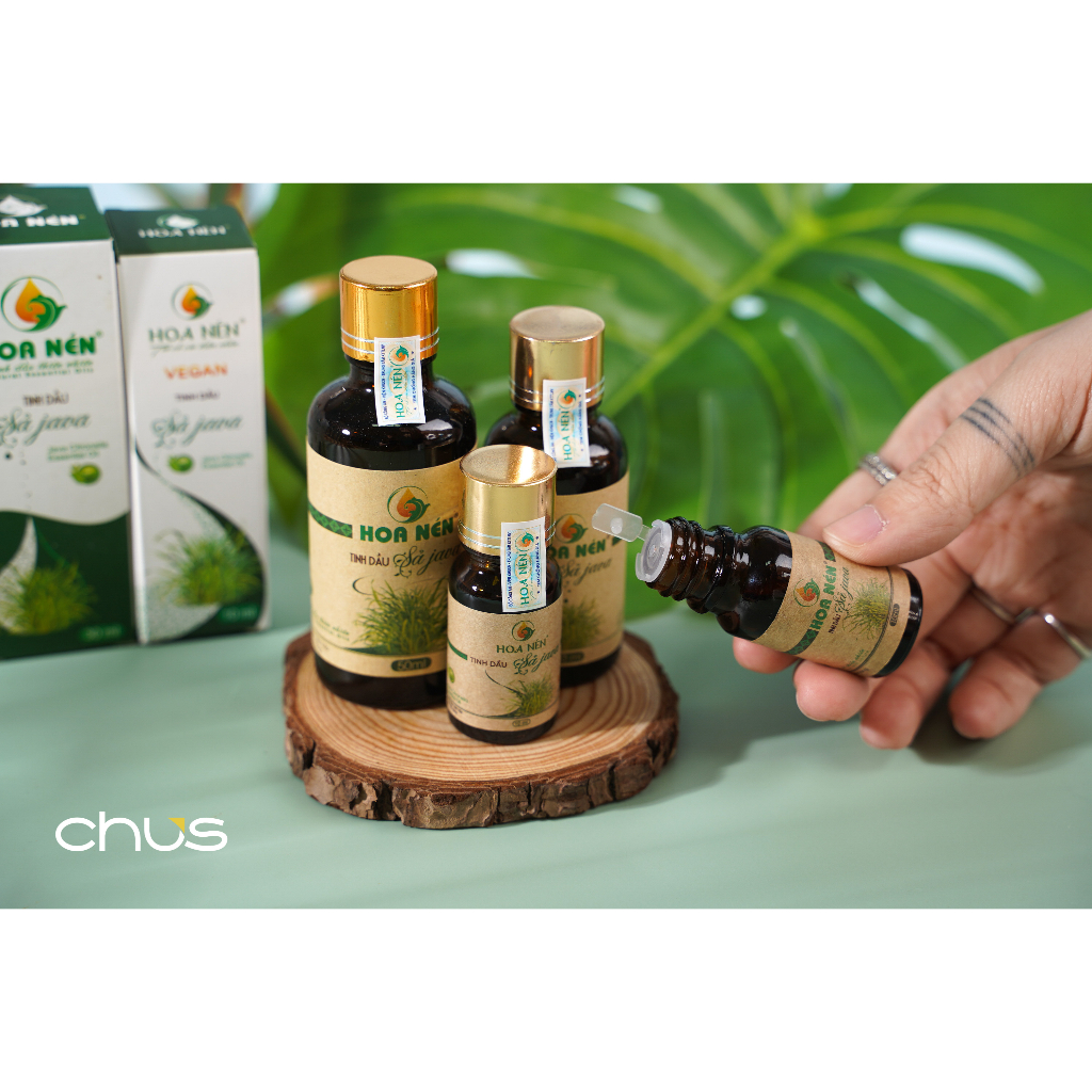 Tinh dầu Sả Java nguyên chất - Hoa Nén - Hương thơm mát, khử mùi, ẩm mốc, đuổi muỗi, côn trùng - 100ml