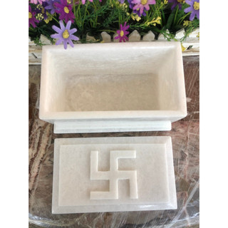 Hủ đưng tro cốt phật giáo đá trắng