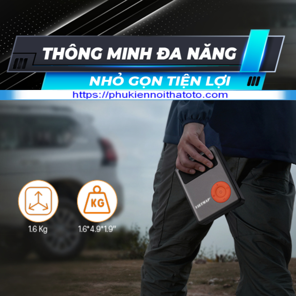 Bơm Lốp Kích Bình 4 Trong 1 Vietmap DK-MF139 - Hàng Chính Hãng Vietmap