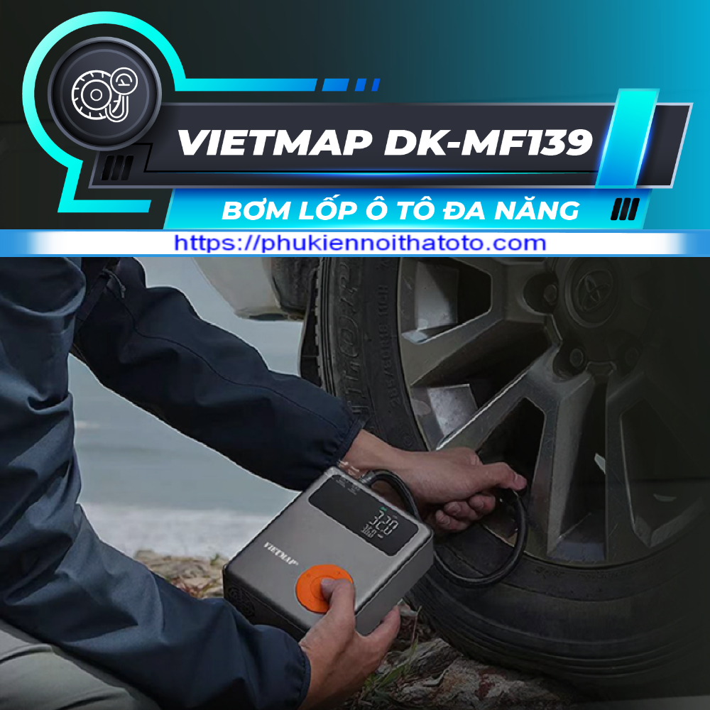 Bơm Lốp Kích Bình 4 Trong 1 Vietmap DK-MF139 - Hàng Chính Hãng Vietmap