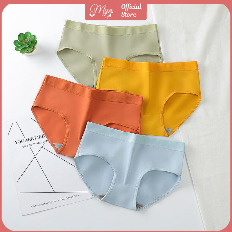 QUẦN LÓT NỮ COTTON CẠP VỪA, LÓT MAY VIỀN CHỐNG BUNG 623  MYN_UNDERWEAR