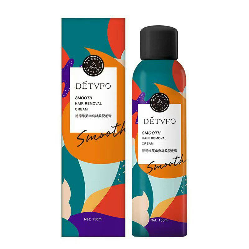 Xịt Tẩy Lông DETVFO- Tẩy Lông Làm Sạch Da An Toàn Lành Tính, Không Gây Đau Rát, Bong Chóc Da