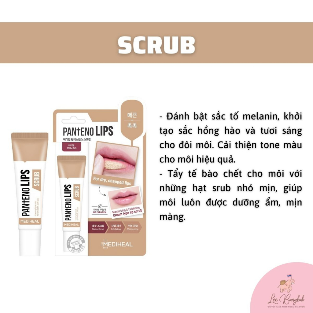 Son Dưỡng Mediheal Labocare Panteno Lips Cho Môi Khô Nứt Nẻ, Thâm, Bợt Màu, Nhợt Nhạt Hàn Quốc 10ml