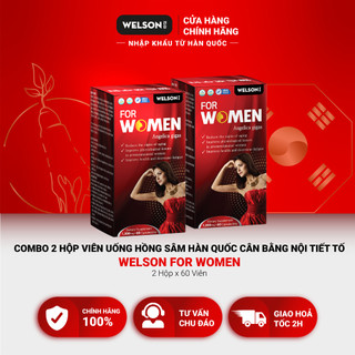Combo 2 Hộp Viên Uống Nội Tiết Tố Welson For Women 2 Hộp x 60 Viên
