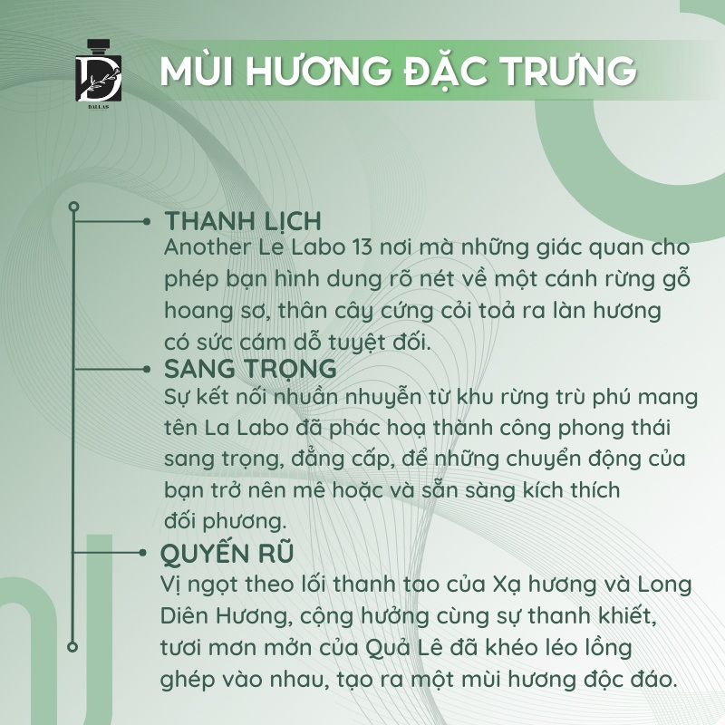 [AUTH] Nước Hoa UNISEX Le Labo Another 13 EDP Dành Cho Nam Và Nữ. THANH LỊCH_TINH TẾ_LƯU HƯƠNG LÂU Mẫu thử 10ml | BigBuy360 - bigbuy360.vn