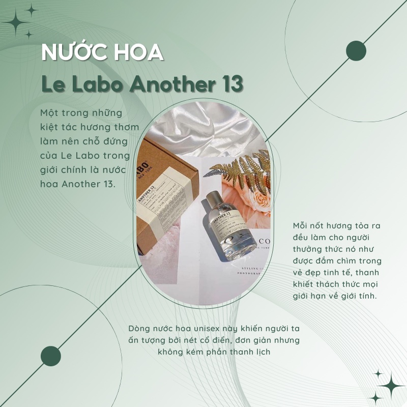 [AUTH] Nước Hoa UNISEX Le Labo Another 13 EDP Dành Cho Nam Và Nữ. THANH LỊCH_TINH TẾ_LƯU HƯƠNG LÂU Mẫu thử 10ml | BigBuy360 - bigbuy360.vn