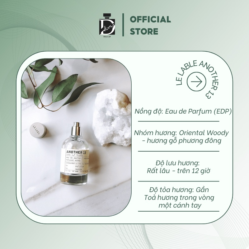 [AUTH] Nước Hoa UNISEX Le Labo Another 13 EDP Dành Cho Nam Và Nữ. THANH LỊCH_TINH TẾ_LƯU HƯƠNG LÂU Mẫu thử 10ml | BigBuy360 - bigbuy360.vn