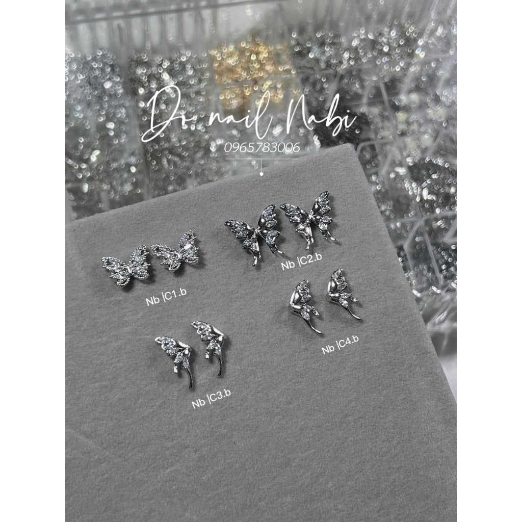 Charm Bươm Bướm Phụ Kiện Nail Nabi - Phụ Kiện Dán Móng Charm Bươm Bướm Trang Trí Móng Cá Tính Chuyên Dụng