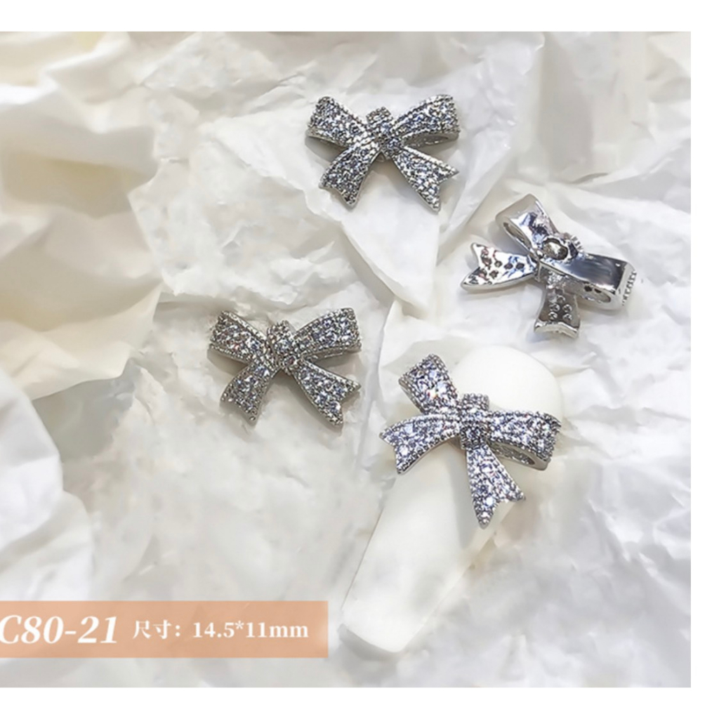 Charm Nơ Phụ Kiện Nail Nabi - Phụ Kiện Dán Móng Charm Nơ Trang Trí Móng Đáng Yêu Chuyên Dụng