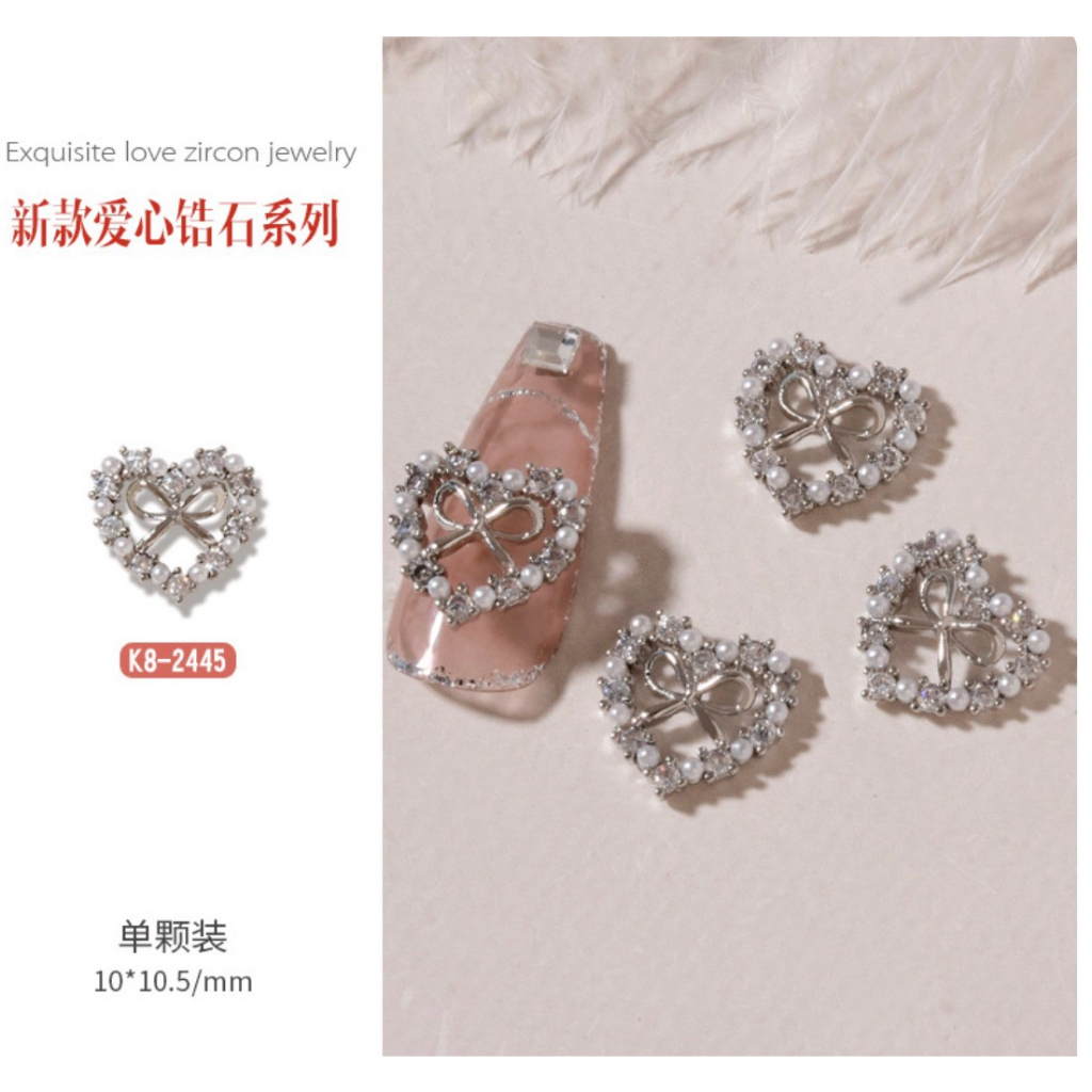 Charm Nơ Phụ Kiện Nail Nabi - Phụ Kiện Dán Móng Charm Nơ Trang Trí Móng Đáng Yêu Chuyên Dụng