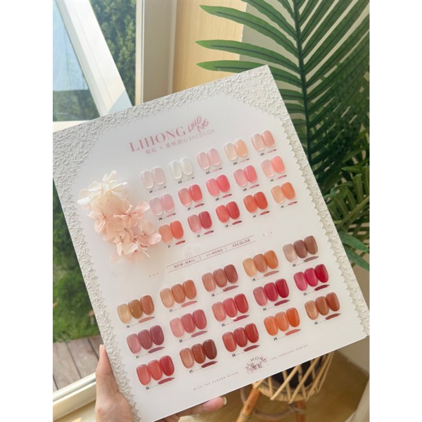 Set sơn thạch LIHONG 30màu , bảng màu 01 kèm bảng màu  - Sushi nail mi
