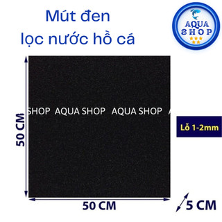 Mút Đen Lọc Nước Hồ Cá Koi Vuông 50x50cm/ 50x25cm Dày 5cm/ 3cm Lọc Phân Hủy Tốt