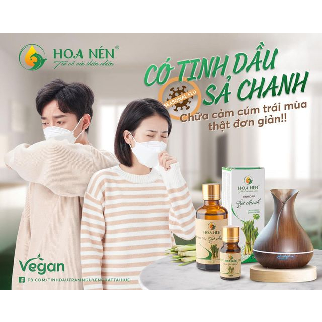 Tinh dầu xịt phòng sả chanh Hoa Nén - Khử mùi, đuổi muỗi, thơm phòng, an toàn cho sức khỏe 100ml