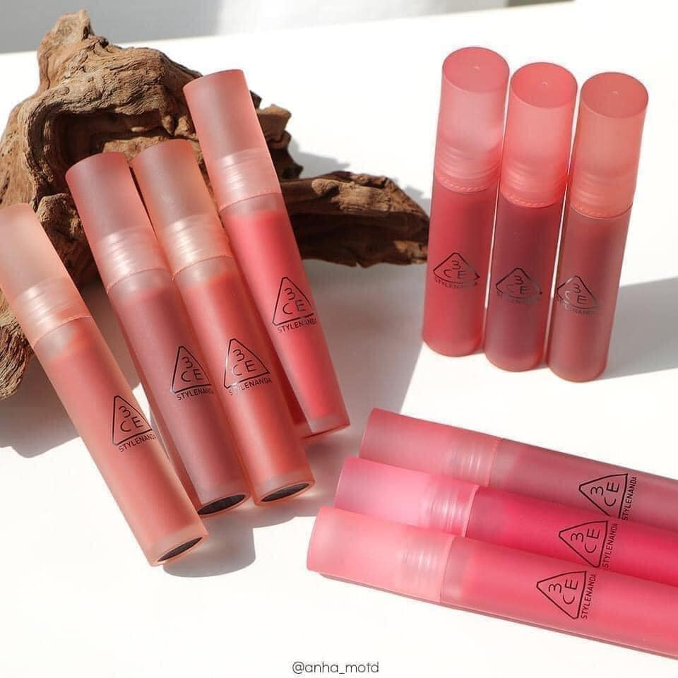 Son 3CE Blur Water Tint son kem lì chống dính cốc