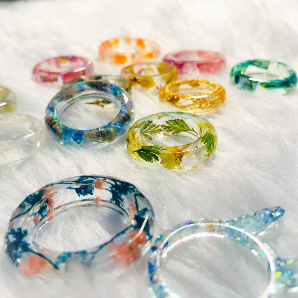 Nhẫn đôi nam nữ, nhẫn nam, nhẫn nữ cá tính làm từ resin VeryMe handmade