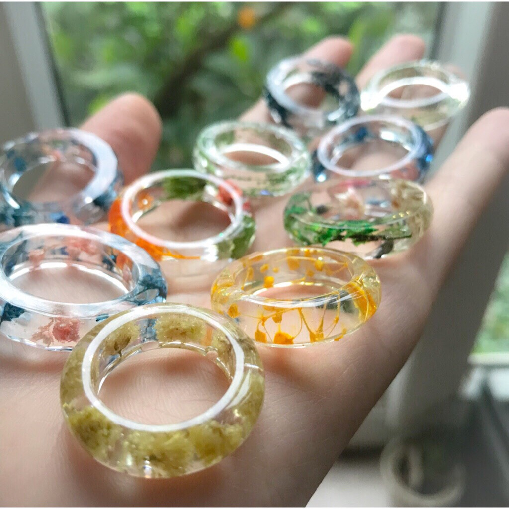 Nhẫn đôi nam nữ, nhẫn nam, nhẫn nữ cá tính làm từ resin VeryMe handmade