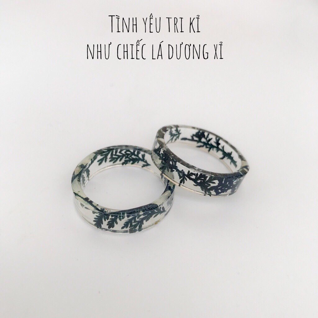 Nhẫn đôi nam nữ, nhẫn nam, nhẫn nữ cá tính làm từ resin VeryMe handmade