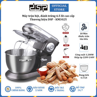 Máy trộn bột, đánh trứng dung tích 6.5 lít 1200w thương hiệu cao cấp dsp km3025 - hàng chính hãng