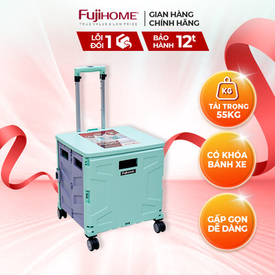 Xe kéo hàng đi chợ rút gọn FUJIHOME ST-250 -Hỗ trợ vận chuyển hàng hóa nặng(55kg)-Bảo hành toàn quốc