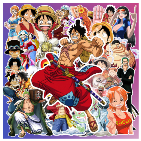 Sticker anime One Piece chống thấm nước, sticker one piece, nhãn dán trang trí điện thoại,laptop