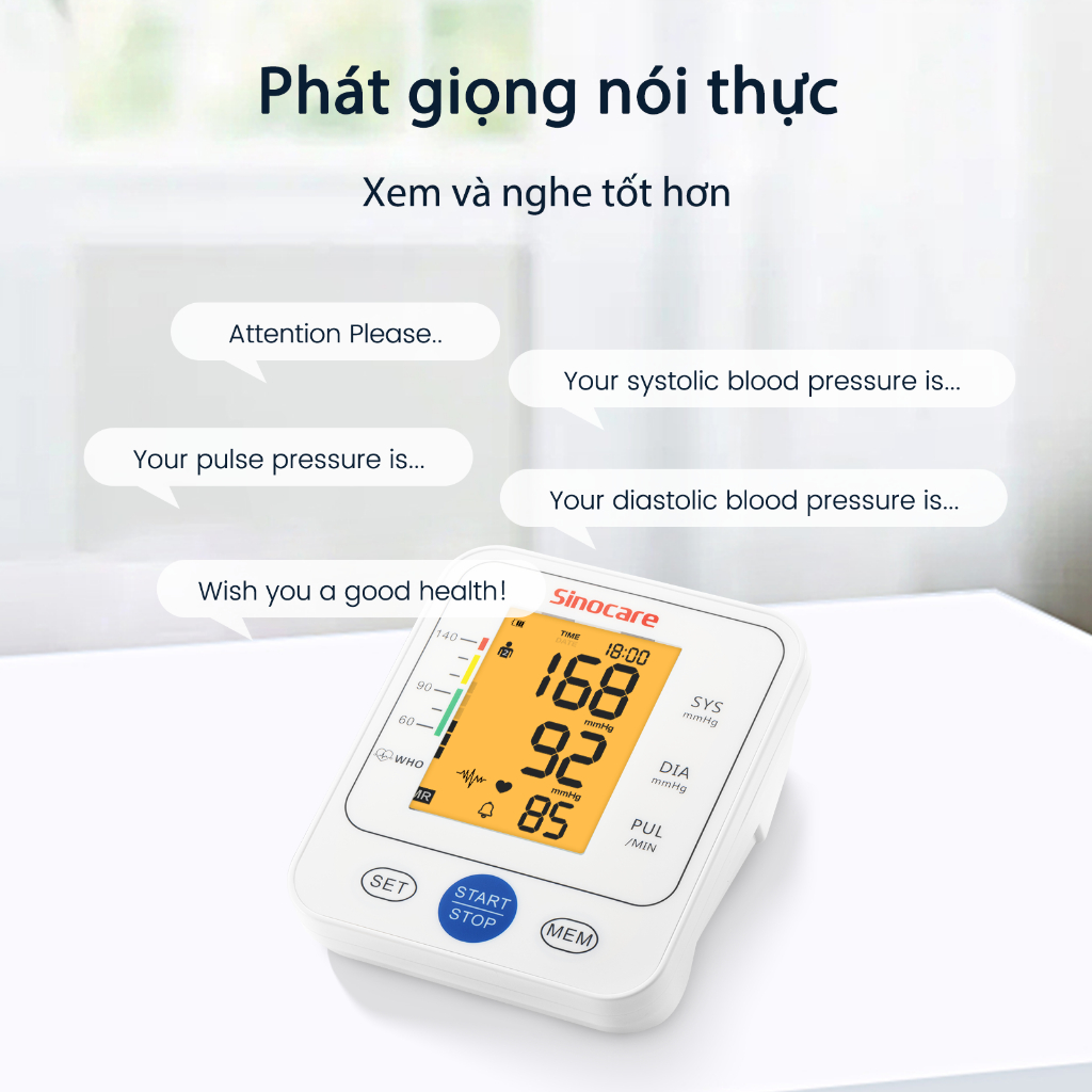 Máy Đo Huyết Áp Sinocare BSX516