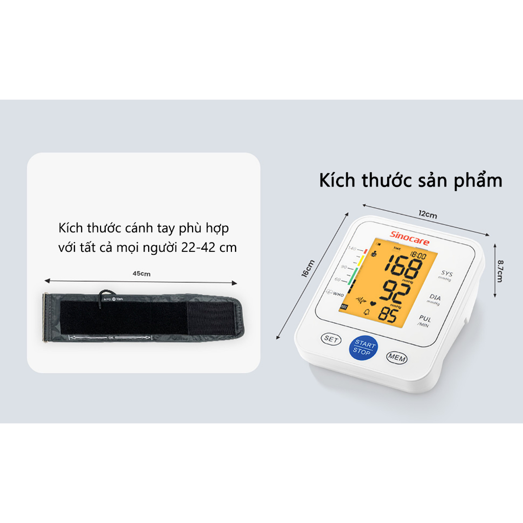 Máy Đo Huyết Áp Sinocare BSX516