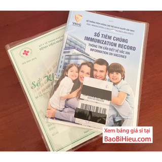 Bọc sổ khám bệnh, tiêm chủng, sổ sức khỏe, sổ liên lạc.... Bằng nhựa dẻo PVC B102